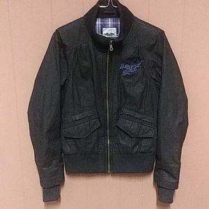 Harley-Davidson waxed tin cloth bomber jacket XS
